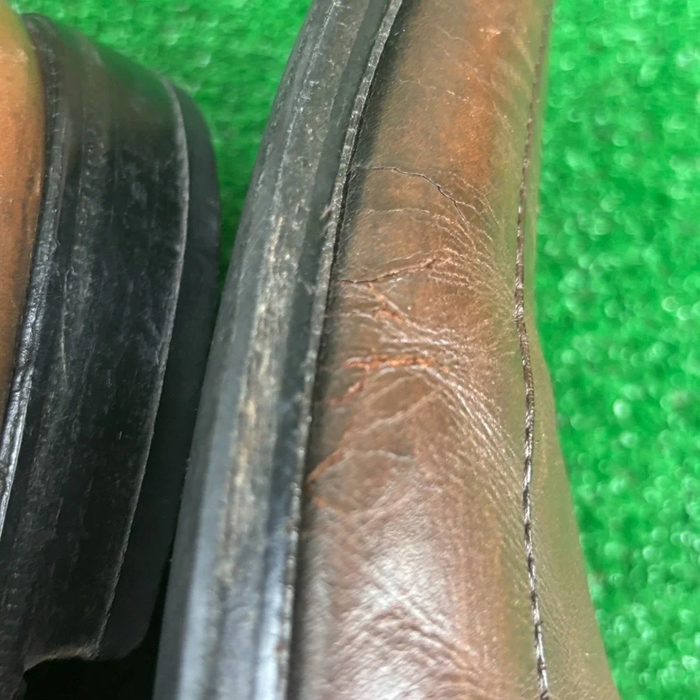 Hugo Boss Dress Shoes Mens 9 Brown Upper Leather Lace Up Square Toe 50219235‎